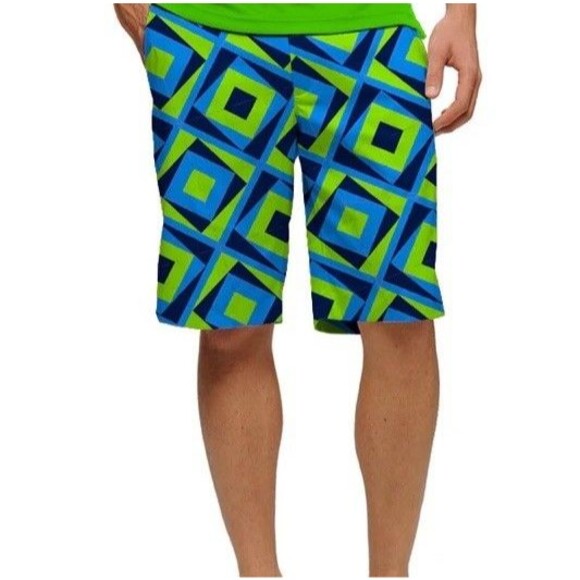 Loudmouth Golf Men’s Fairway Island Green Heritage Short Bermuda 40 10.5” Inseam - Picture 1 of 7